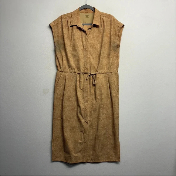 REI FLAWED midi Dress Tan M - Picture 1 of 10
